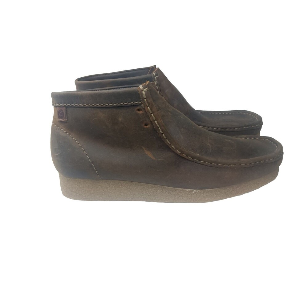 Clarks Shacre Chukka Boots Men's Size 10.5 Brown Leather